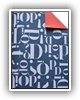 Letters-stahblau-rot-60711 - Geschenkpapier Rolle 30/50/70cm 200m